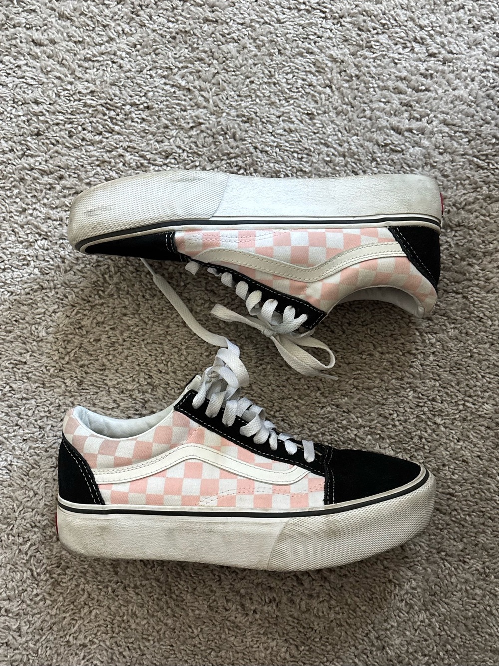 Vans Checkerboard Old Skool Platform size 8
